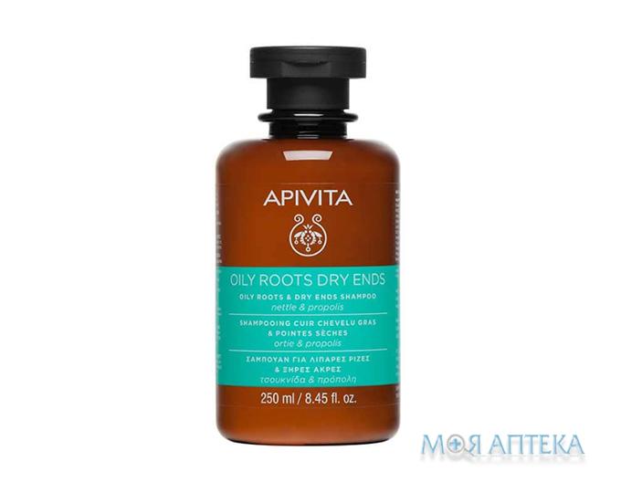 Apivita Hair Care (Апивита Хеир Кеа) Шампунь для жирных корней и сухих кончиков С крапивой и прополисом, 250 мл