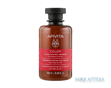 Apivita Hair Care (Апівіта Хеір Кеа) Шампунь для фарбованого волосся З Соняшником і Медом, 250 мл