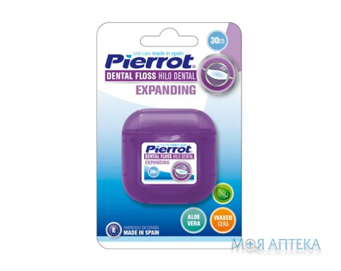 Зубна Нитка Pierrot (Пірот) алое вера що розширюється 30 м