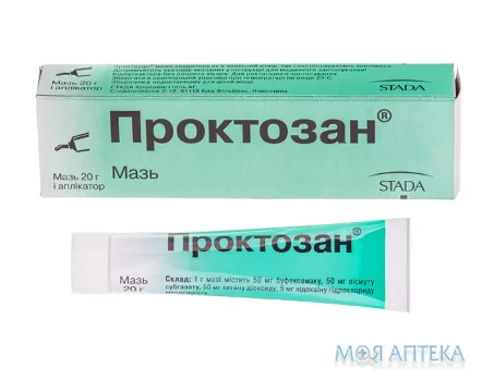 Проктозан мазь туба 20 г, з аплікатором №1