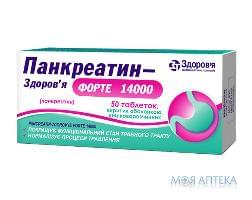 ПАНКРЕАТИН-ЗДОРОВЬЕ ФОРТЕ 14000 ТАБЛЕТКИ ПОКРЫТЫЕ ОБОЛОЧКОЙ КИШЕЧНО-РАСТВОРИМОЙ БЛИСТЕР №50