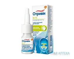 Отривін з Ментолом та Евкаліптом спрей наз. доз. 0,1% по 10 мл фл. №1