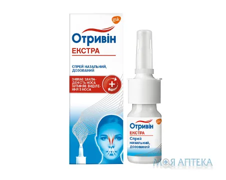 Отривін Екстра спрей наз., доз. по 10 мл у флак.
