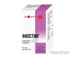 Філграстим розчин д/ін. по 1,6 мл (48 млн мо) (0,48 мг) у флак. №1