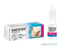 Нафтизин краплі наз. 0,1 % по 10 мл у флак. ПЕ