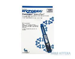Райзодег Флекстач р-р д/ин. 100 ЕД/мл картридж, влож. в шприц-ручку 3 мл №5