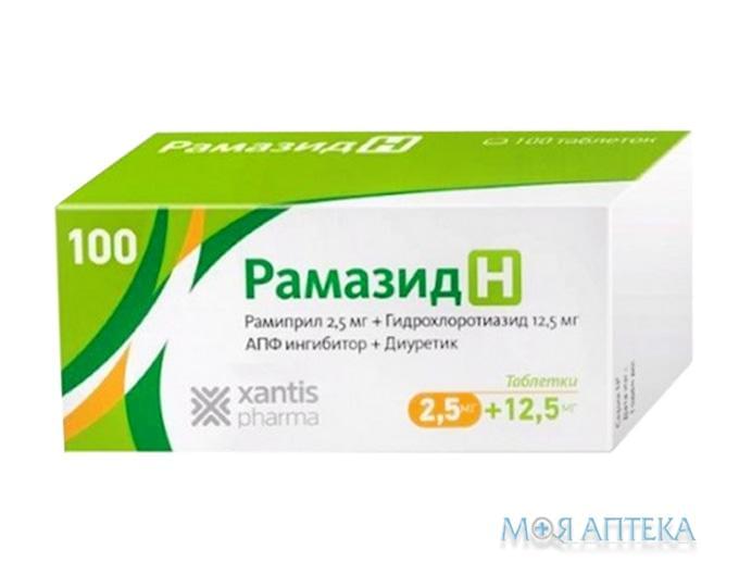 Рамазид H табл. 2,5 мг + 12,5 мг блистер №100