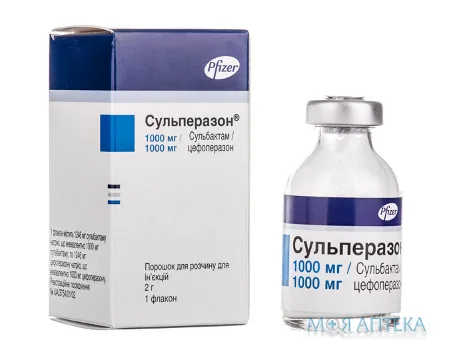 Сульперазон пор. д/р-ну д/ін. 1000 мг + 1000 мг фл. №1