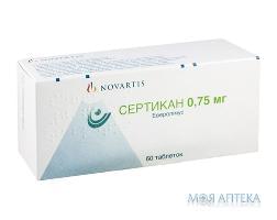 Сертикан табл. 0,75 мг №60