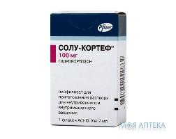 Солу-Кортеф пор. та розч. д/р-ну д/ін. 100 мг/2 мл фл. Act-O-Vial №1