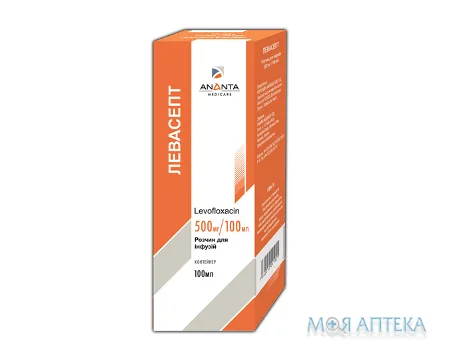 Левасепт розчин д/інф., 500 мг/100 мл по 100 мл у конт.