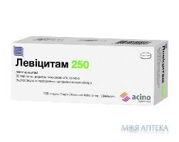 Левіцитам 250 таблетки, в/плів. обол., по 250 мг №30 (10х3)