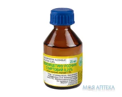 Левоміцетин розчин н/ш, спирт. 0,25 % по 25 мл у флак.