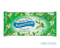 САЛФЕТКИ ВЛАЖ Super Fresh  №15 Зел.чай Антибактер. ***