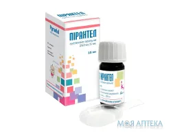 Пірантел суспензія ор., 250 мг/5 мл по 15 мл у флак.