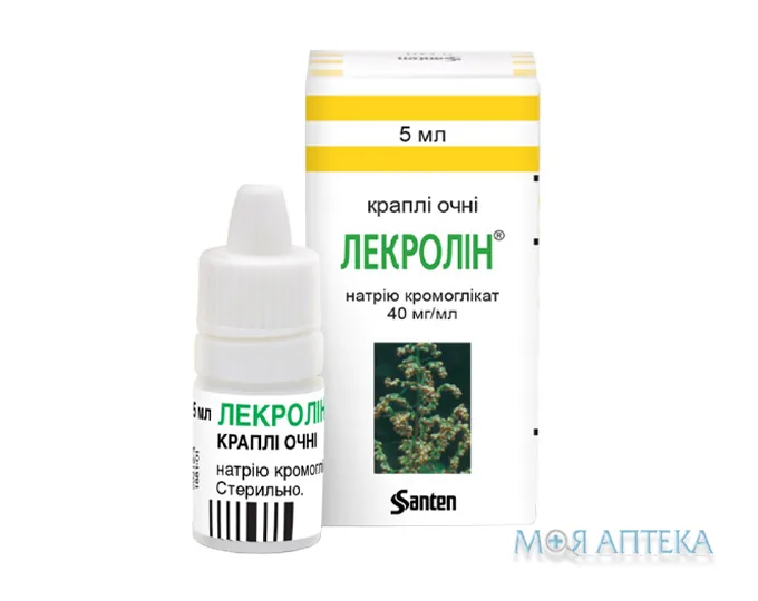 Лекролін краплі оч., 40 мг/мл по 5 мл у флак.-крап.