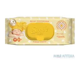 Серветки Ультрамякі Вологі Smile Baby екстр. алое, ромаш., з клапан. №60