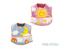 Слинявчик Canpol (Канпол) 15/112, Сонце/Місяць з карманом, бавовняно-клейонк.