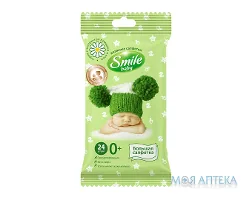 Серветки Ультрамякі Вологі Smile Baby екстр. алое, ромаш. №24