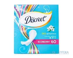 Прокладки ежедневные DISCREET (Дискрит) Deo Spring Breeze Multiform Triple (Део спринг бриз мультиформ) гигиенические женские 60 шт