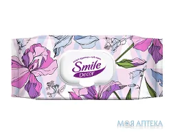 Серветки Вологі Smile Decor з клапаном №60
