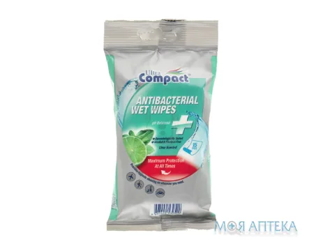 Серветки Вологі Ultra Compact Antibacterial №15