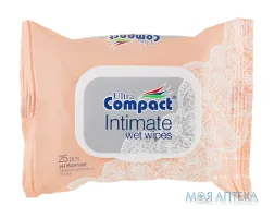 Серветки Вологі Ultra Compact з клапаном, Intimate №25