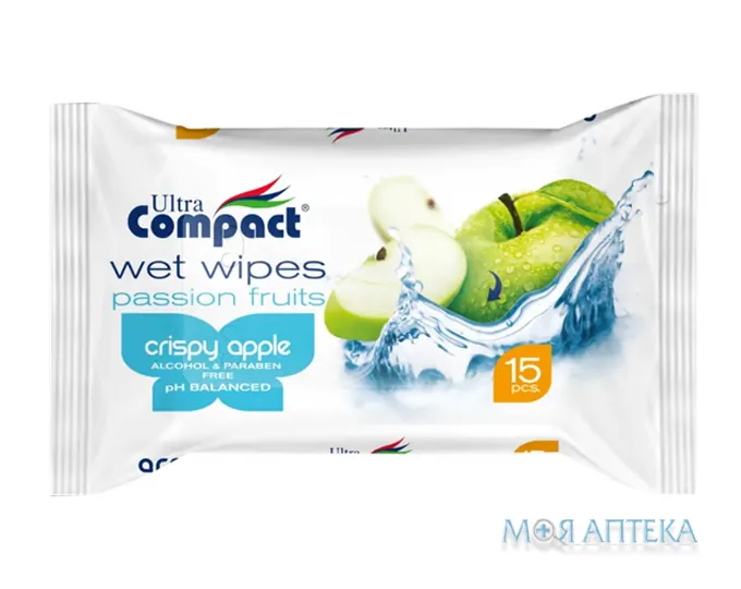 Серветки Вологі Ultra Compact Crispy Apple №15