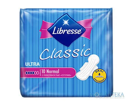 Гігієнічні прокладки Libresse (Лібрес) Classic Ultra normal clip Drai 10 шт./пач.