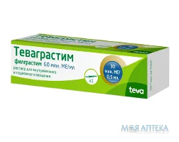 Теваграстим р-н д/ін. та інф. 30 млн МО шприц 0,5 мл №1