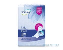 Прокладки урологические TENA (Тена) Lady Maxi InstaDry (Леди Макси Инстдрай) для женщин 6 шт