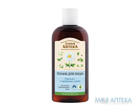 Зелена Аптека Тонік для обличчя Ромашка і протеїни бавовни для чутливої шкіри 200 мл