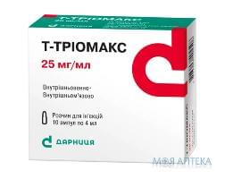 Т-Тріомакс р-н д/ін. 25 мг/мл амп. 4 мл, контурн. чарун. уп. №10