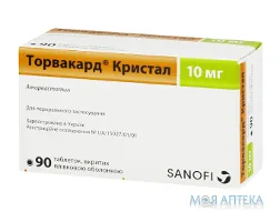 Торвакард Кристал табл. п/плен. оболочкой 10 мг блистер №90