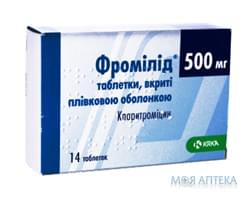 Фромилид табл. п / плен. оболочкой 500 мг блистер №14
