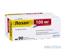 Лозап таблетки, в/о, по 100 мг №90 (10х9)