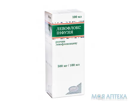 Левофлокс Інфузія розчин д/інф., 500 мг/100 мл по 100 мл у флак. №1