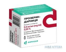 Прозерин-Д р-н д/ін. 0,05% 1 мл №10