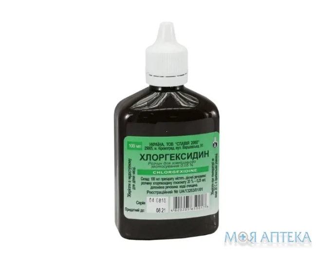 Хлоргексидин р-н д/зовн. заст. 0,05% фл. 100 мл №1