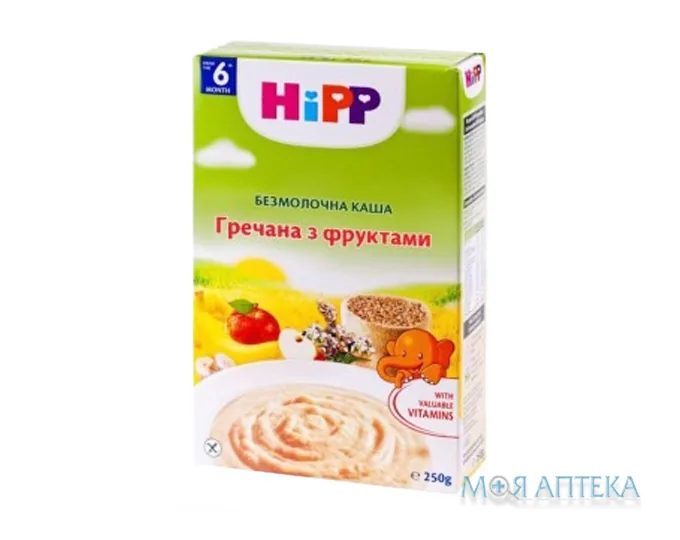 HiPP (Хіпп) Каша Безмолочна гречана з фруктами з 6 місяців, 250г