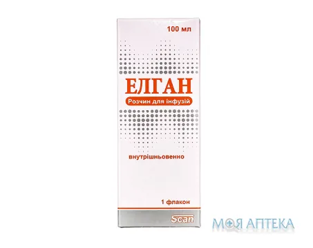 Елган розчин д/інф., 1000 мг/100 мл по 100 мл у флак.