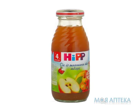 HiPP (Хіпп) Сік з яблук та шипшини 200 мл, з 4 міс.