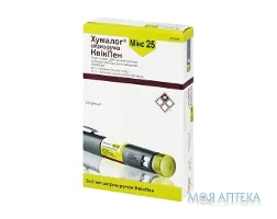 Хумалог Мікс 25 сусп. д/підшк. введ. 100 МО/мл шприц-ручка КвікПен 3 мл №5