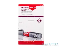Хумалог Мікс 50 сусп. д/підшк. введ. 100 МО/мл шприц-ручка КвікПен 3 мл №5