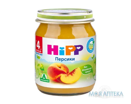 HiPP (Хіпп) Пюре фруктове Персики з 4 місяців, 125 г