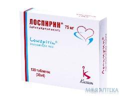 ЛОСПИРИН ТАБЛЕТКИ ПОКРЫТЫЕ ОБОЛОЧКОЙ КИШЕЧНО-РАСТВОРИМОЙ 75 МГ СТРИП №120
