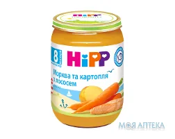 HiPP (Хіпп) Пюре рибно-овочеве Морква та картопля з лососем 190 г, з 8 міс.