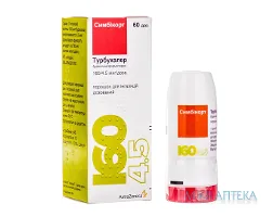 Симбікорт Турбухалер пор. д/інг. 160 мкг/4,5 мкг/доза 60 доз