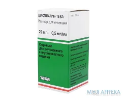 Цисплатин-Тева конц. д/р-ну д/інф. 0,5 мг/мл фл. 20 мл №1