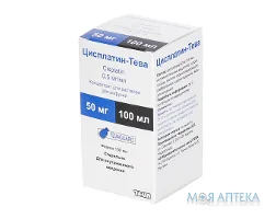 Цисплатин-Тева конц. д/р-ну д/інф. 0,5 мг/мл фл. 100 мл №1